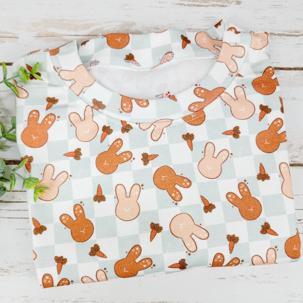 Spring Bunny Baby and Toddler Tee - Checkered