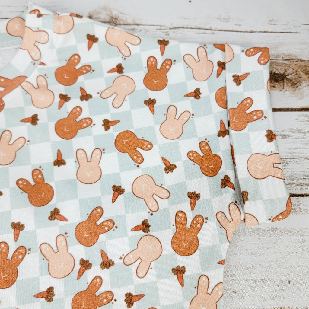 Spring Bunny Baby and Toddler Tee - Checkered
