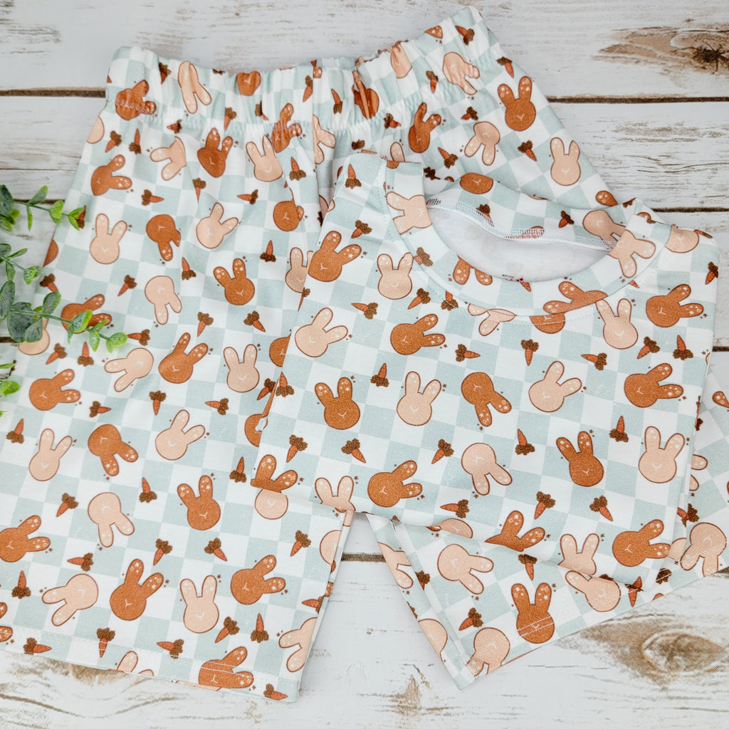 Spring Bunny Shorts - Checkered