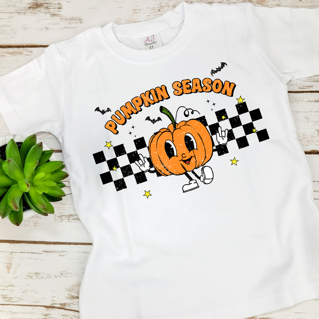 Pumpkin Season Checkered Boy