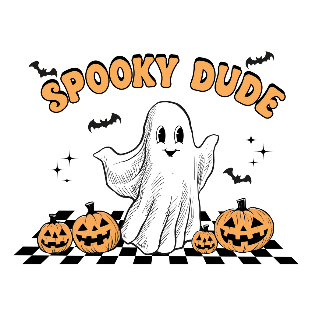 Spooky Dude- Checkered and Pumpkins