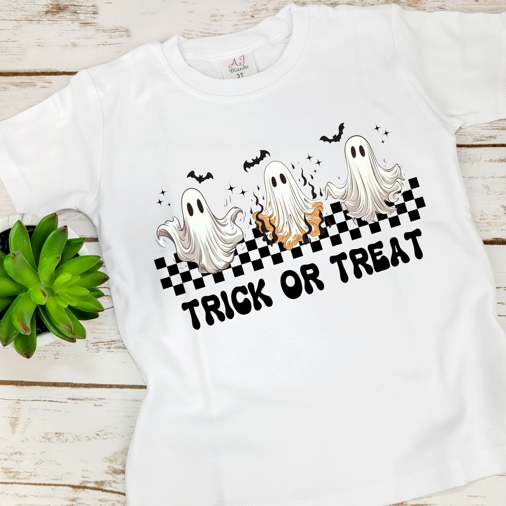 Trick or Treat Checkered Ghosts