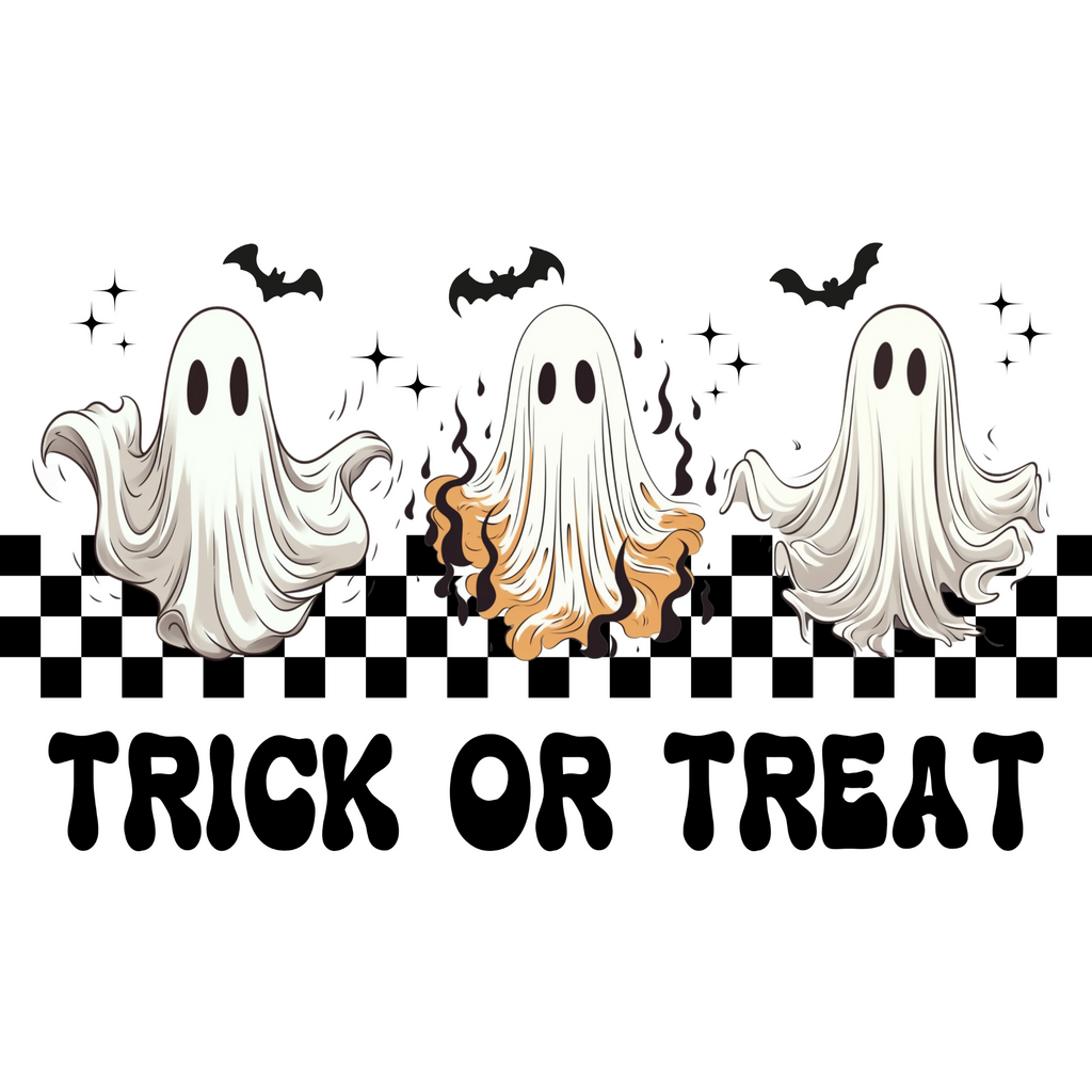 Trick or Treat Checkered Ghosts