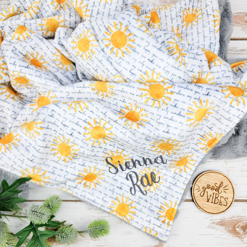 You are My Sunshine Baby and Toddler Blanket