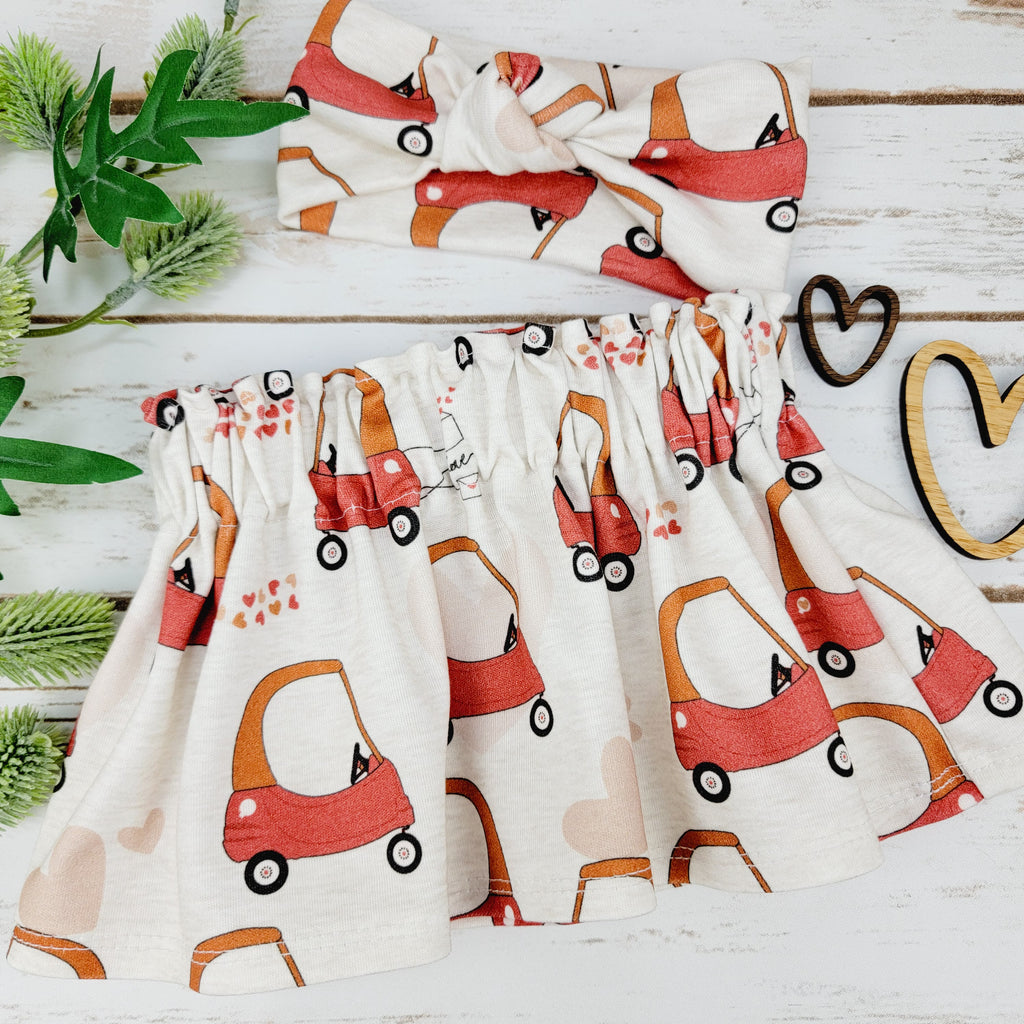 Little Red Car Baby and Toddler Skirt