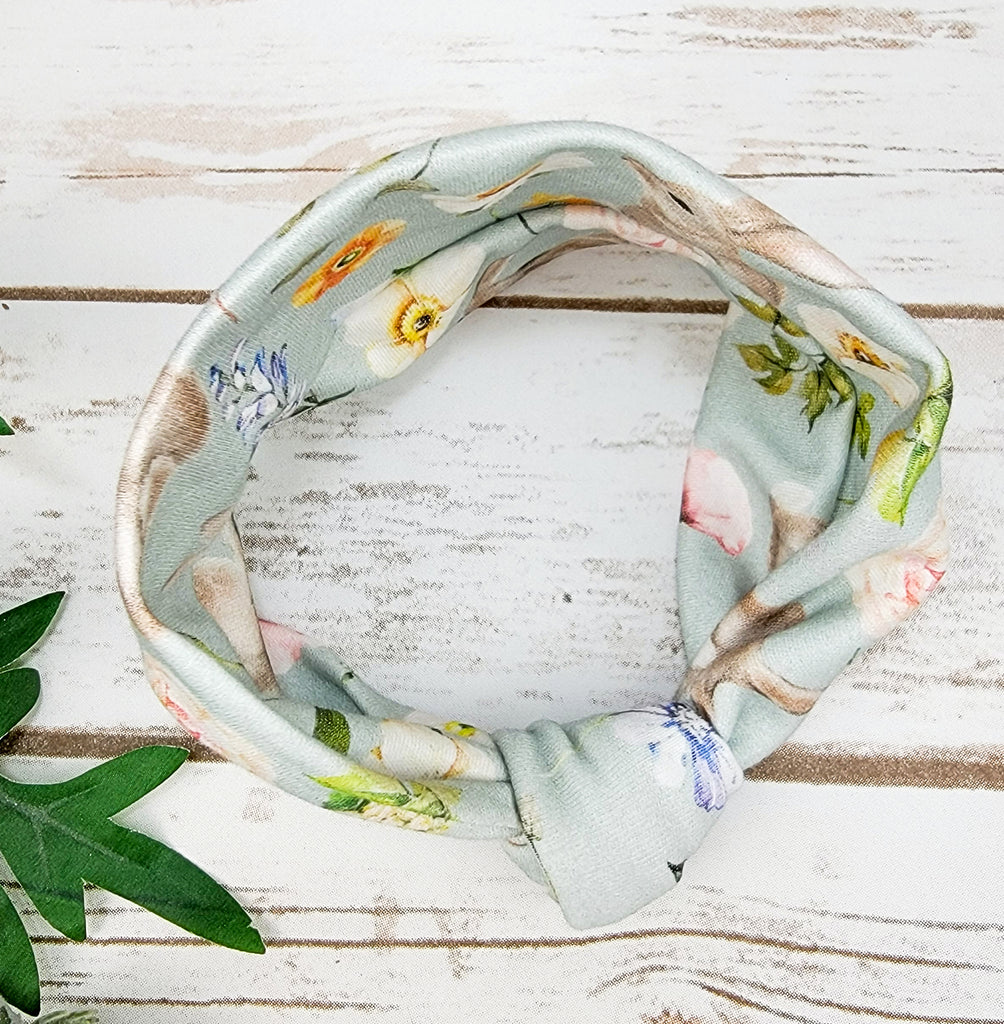 Spring Floral Baby and Toddler Top Knot Headband