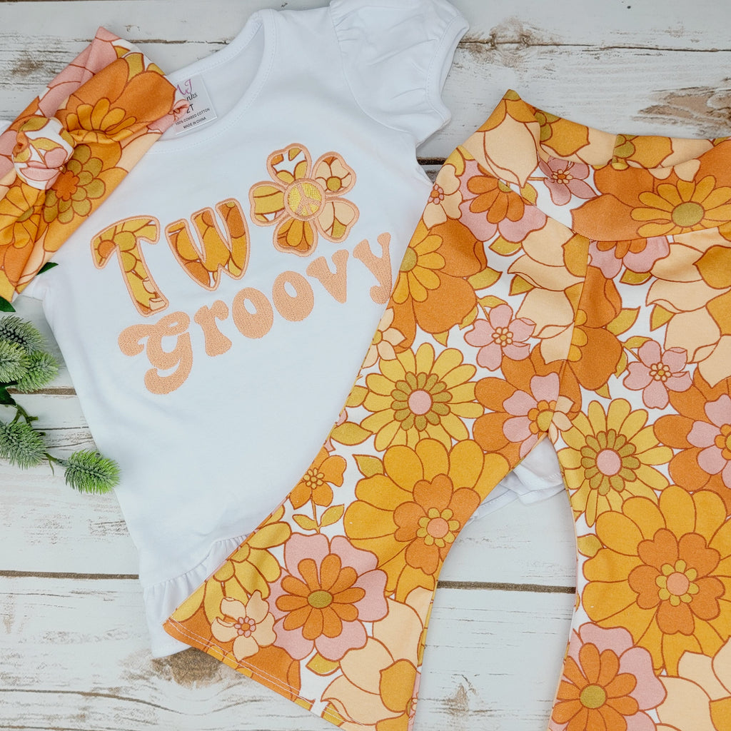Groovy Floral Baby and Toddler Top Knot Headband