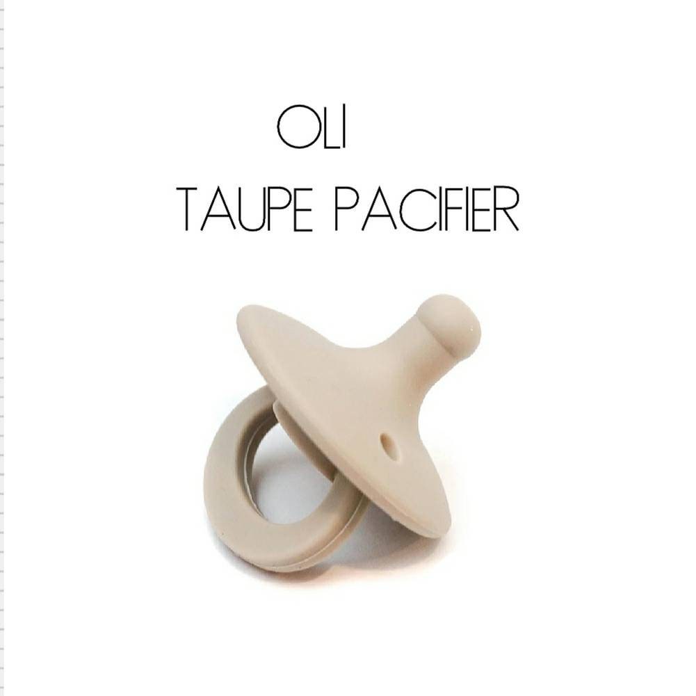 OLI Pacifier, Taupe Pacifier, Silicone Baby Pacifier