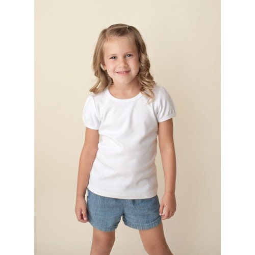Multiple Hearts Embroidered Girls Shirt
