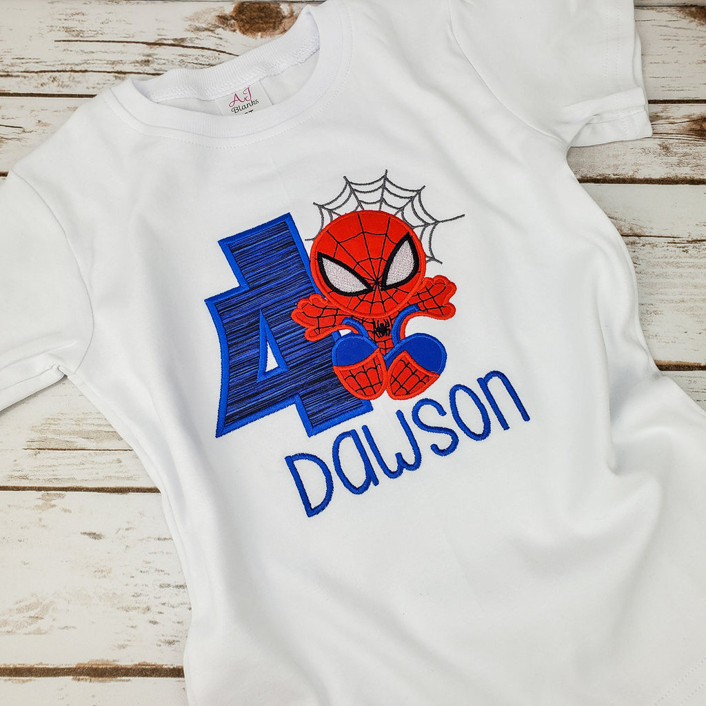 Baby Spiderman Birthday Shirt