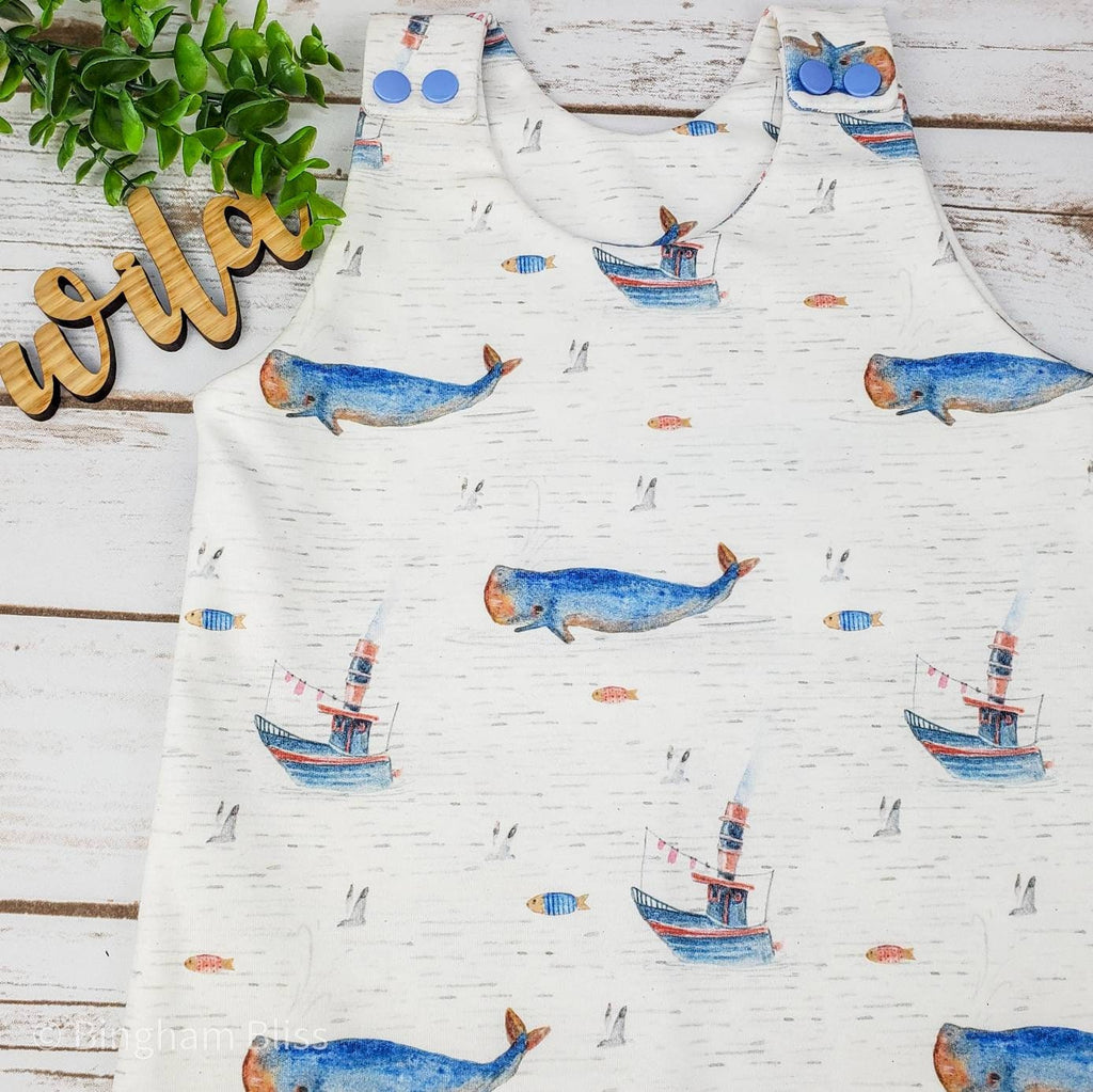 Blue Whale Baby and Toddler Romper