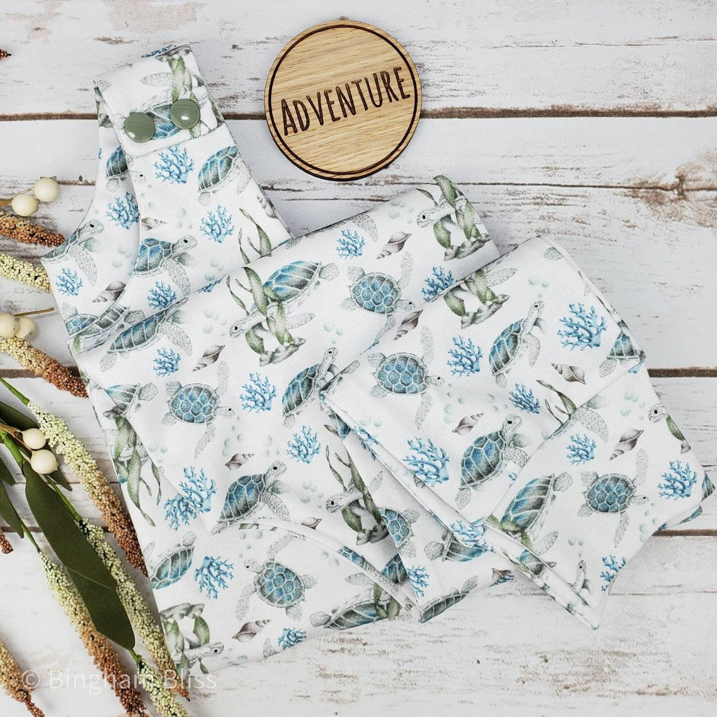 EXCLUSIVE Print Under the Sea Turtle Baby and Toddler Romper