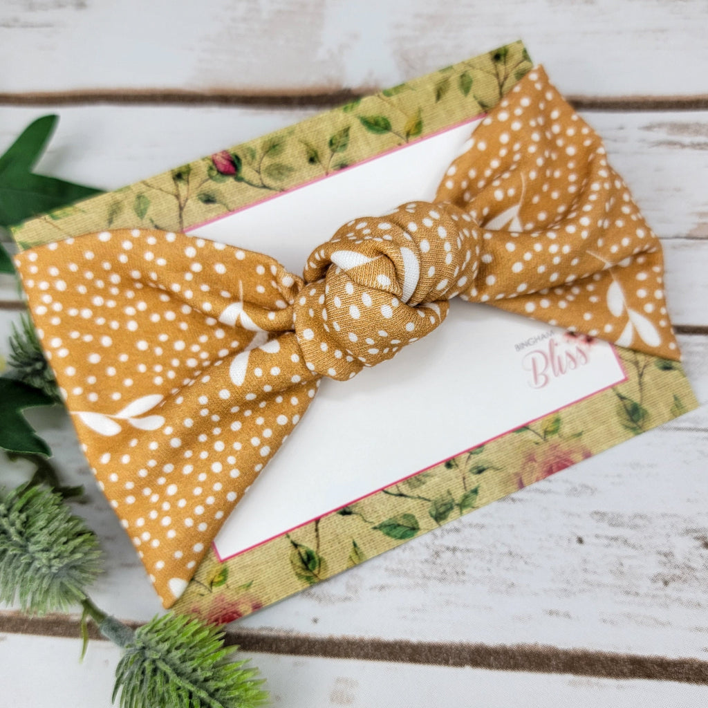 Mustard Leaves Baby and Toddler Top Knot Headband