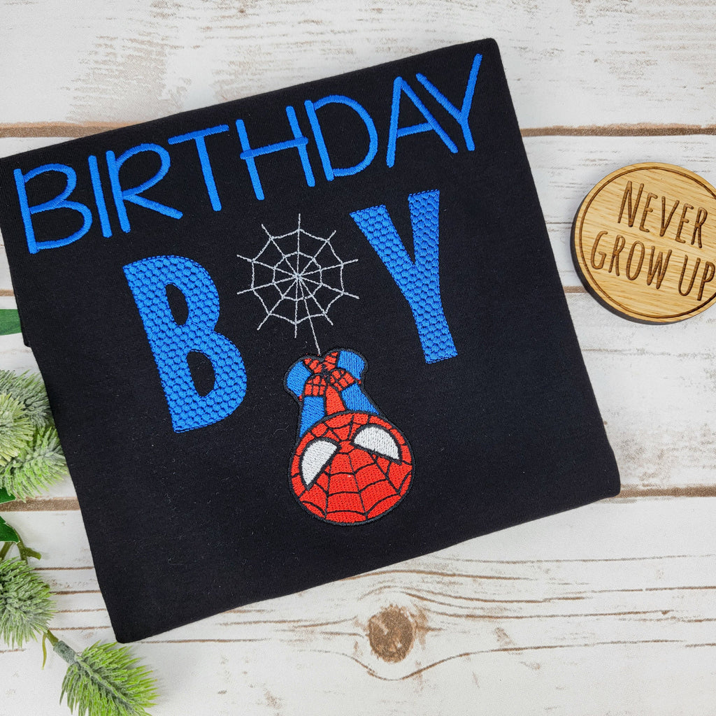Birthday Boy Spiderman Birthday Shirt