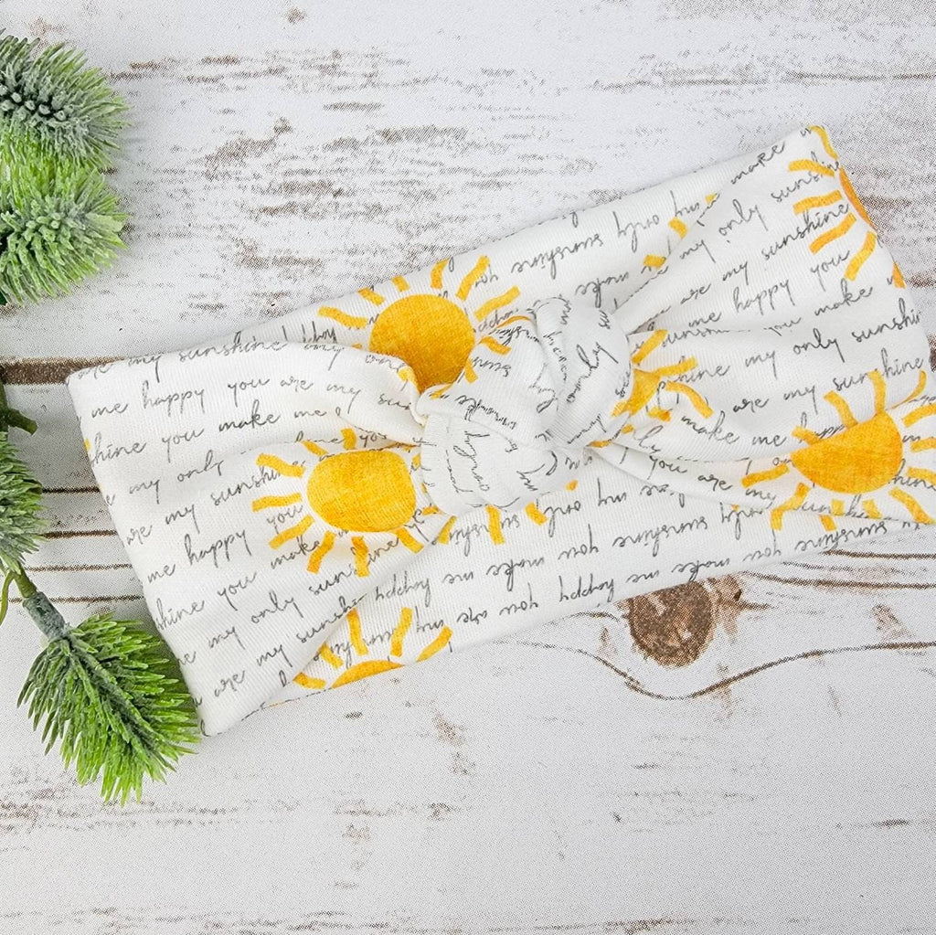 You Are My Sunshine Baby and Toddler Top Knot Headband